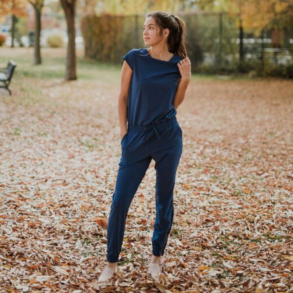 Albion Fit Navy Jumpsuit
